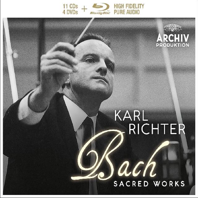 Karl Richter Edition - Bach Sacred Works, 11 Audio-CDs + 4 DVDs + 1 Blu-ray-Audio