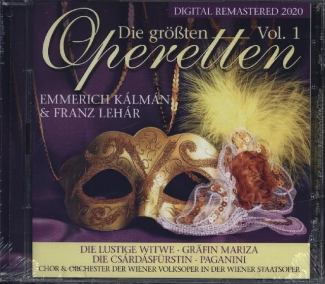 Die größten Operetten Vol. 1, 2 Audio-CD