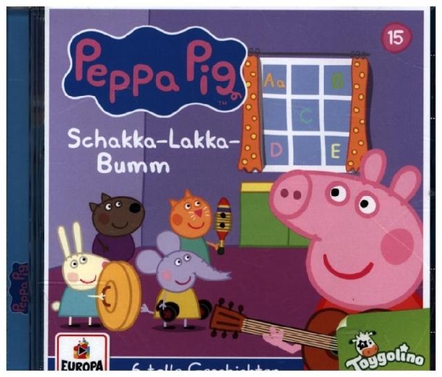 Peppa Pig Hörspiele - Schakka-Lakka-Bumm (und 5 weitere Geschichten), 1 Audio-CD, 1 Audio-CD