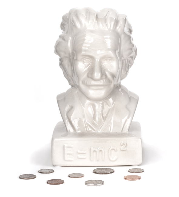 Einstein Money Bank weiss Material: Steingut. NON.