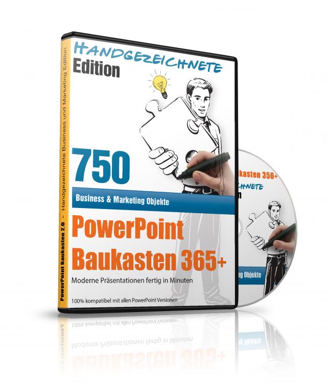 PowerPoint Baukasten 365+ - Handgezeichnete Edition (2023) - Mit über 750+ kunstvollen PowerPoint Vorlagen