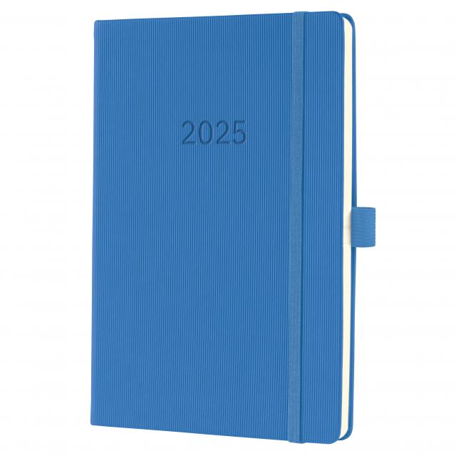 SIGEL C2568 Wochenkalender Conceptum 2025 - ca. A5 - blau - Hardcover - 2 Seiten = 1 Woche - 192 S. - PEFC-zertifiziert