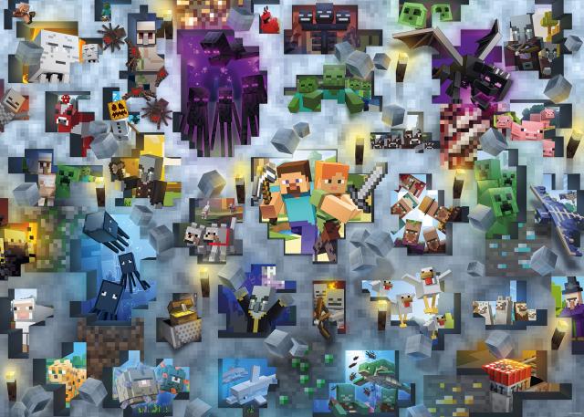 Ravensburger Puzzle 12000422 - Minecraft Mobs - 1000 Teile Minecraft Puzzle für Erwachsene und Kinder ab 14 Jahren