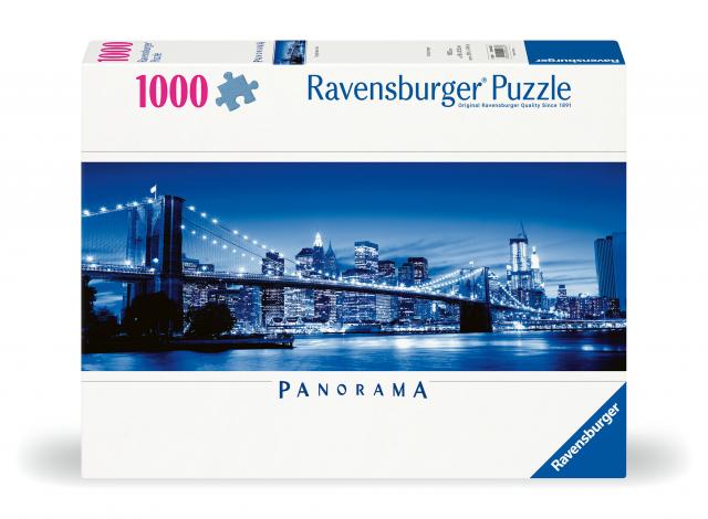 Ravensburger Puzzle 12000438 - Leuchtendes New York - 1000 Teile Puzzle für Erwachsene und Kinder ab 14 Jahren, Puzzle von New York im Panorama-Format
