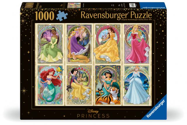 Ravensburger Puzzle 12000497 – Nouveau Art Prinzessinnen – 1000 Teile Disney Puzzle für Erwachsene und Kinder ab 14 Jahren