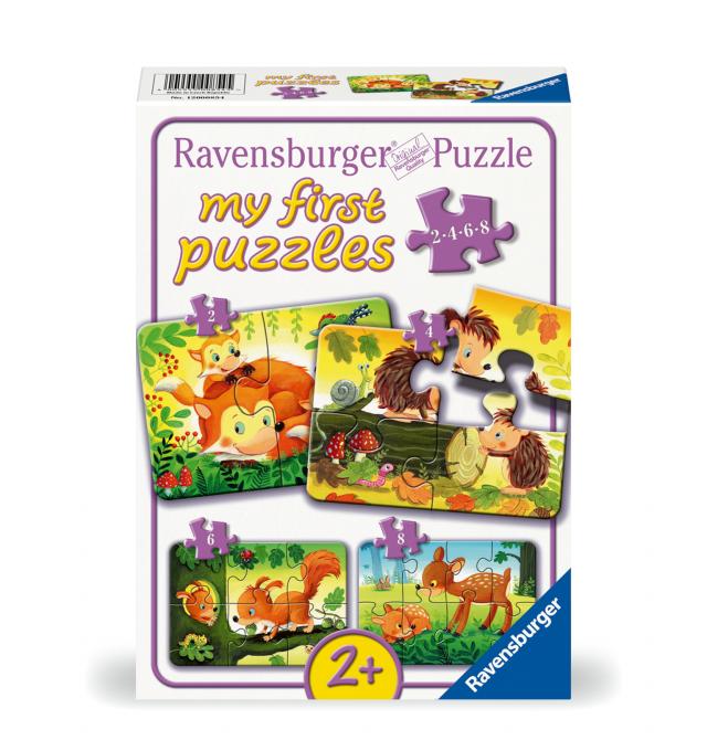 Ravensburger Kinderpuzzle - 12000854 Kleine Tierfamilien - 2,4,6,8 Teile Puzzle für Kinder ab 2 Jahren