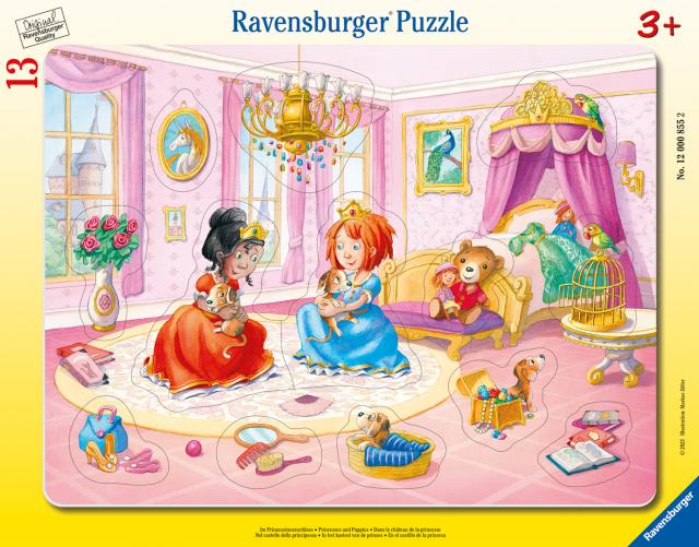 Ravensburger Kinderpuzzle - 12000855 Im Prinzessinnenschloss - 8-17 Teile Rahmenpuzzle für Kinder ab 3 Jahren