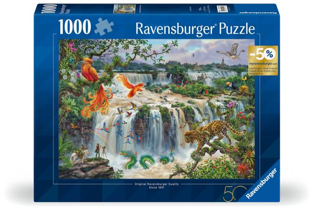 Ravensburger Puzzle 12001090 - Fantastischer Wasserfall von Iguazú - 1000 Teile Puzzle für Erwachsene ab 14 Jahren
