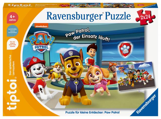 Ravensburger tiptoi Puzzle 00135 Puzzle für kleine Entdecker: Paw Patrol, Kinderpuzzle für Kinder ab 4 Jahren, Paw Patrol Spielzeug für 1 Spieler, Paw Patrol Geschenke