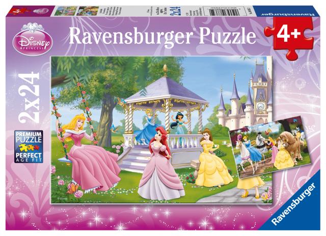 Ravensburger Kinderpuzzle - 08865 Zauberhafte Prinzessinnen - Puzzle für Kinder ab 4 Jahren, Disney-Puzzle mit 2x24 Teilen