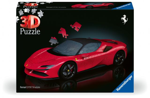 Ravensburger 3D Puzzle 11576 - Ferrari SF90 Stradale - Der ikonische Supersportwagen aus Maranello als 3D Puzzle Auto