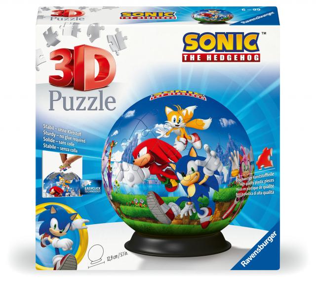 Ravensburger 3D Puzzle 11592 - Puzzle-Ball Sonic - Puzzle-Ball für Erwachsene und Kinder ab 6 Jahren