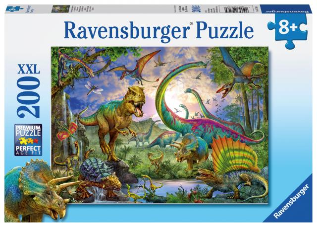 Ravensburger Kinderpuzzle - 12718 Im Reich der Giganten - Dinosaurier-Puzzle für Kinder ab 8 Jahren, mit 200 Teilen im XXL-Format