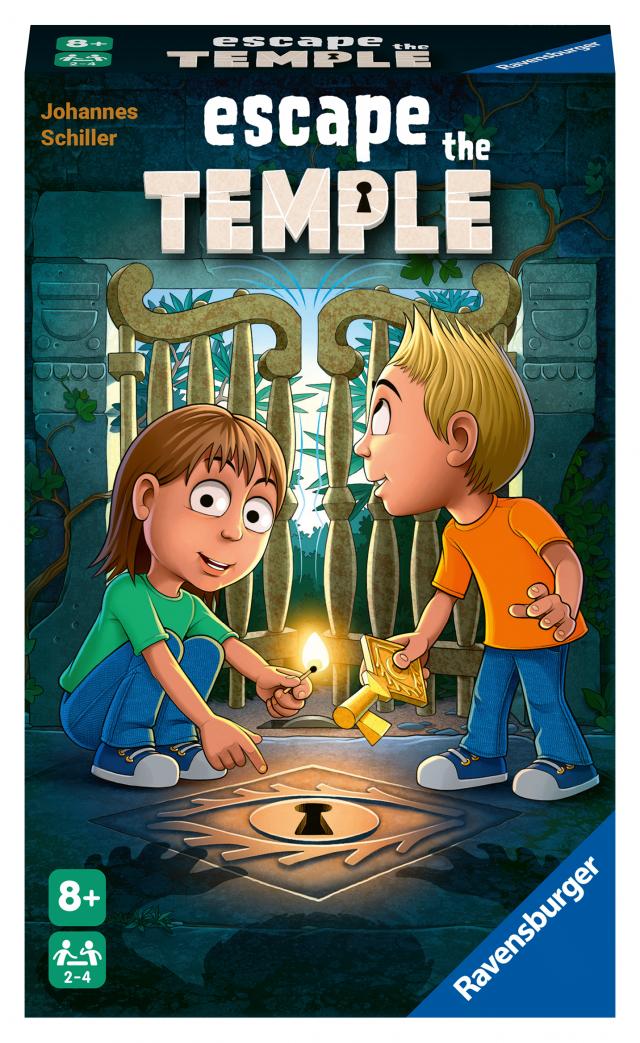 Ravensburger 20963 - Escape the temple - Brettspiel für Kinder ab 8 Jahren, Familienspiel für Kinder und Erwachsene, Klassiker für 2-4 Spieler