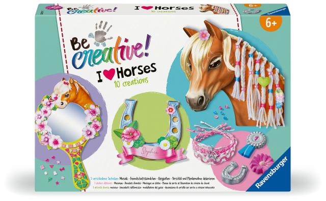 Ravensburger 23751 BeCreative Bastelset Pferde, DIY für Kinder ab 6 Jahren