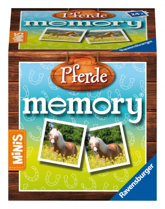 Ravensburger Minis - 24556 - Pferde memory®, Gedächtnisspiel, Der Kinderspiel Klassiker für Pferde-Freunde ab 3 Jahren