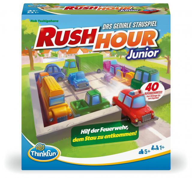 ThinkFun 76603 - Rush Hour® Junior - Das bekannte Logikspiel für Kinder ab 5 Jahren. Das Stauspiel für Jungen und Mädchen.