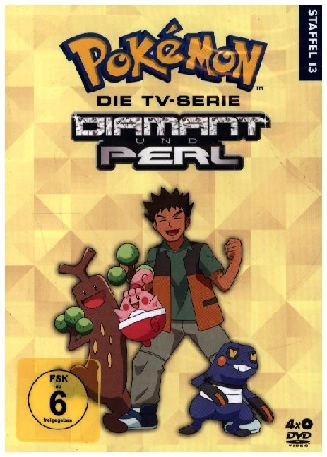 Pokémon - Die TV-Serie: Diamant und Perl. Staffel.13, 4 DVDs
