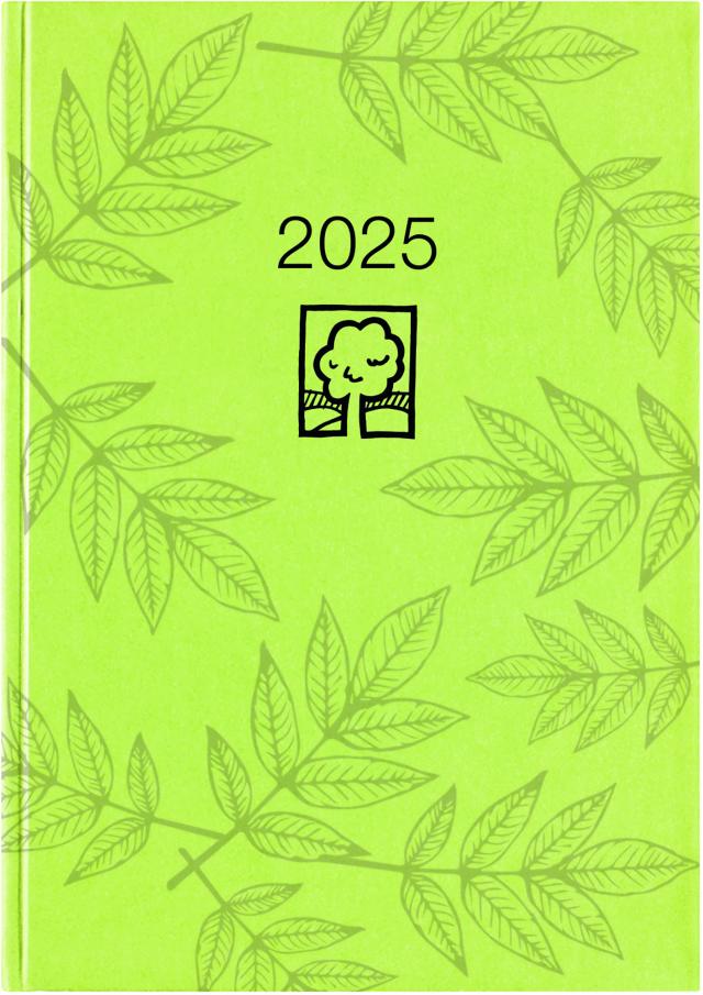 Zettler - Taschenkalender 2025 grün, 10,2x14,2cm, Taschenplaner mit 400 Seiten im Kartoneinband, Tages- und Wochenzählung, Mondphasen, Monatsübersicht und internationales Kalendarium