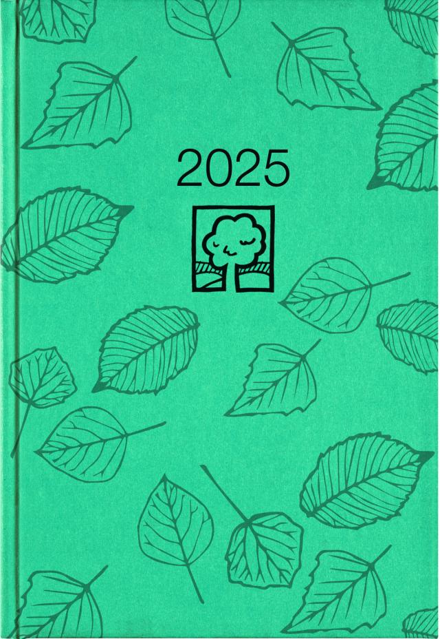 Zettler - Wochenbuch 2025 türkis, 14,6x21cm, Taschenkalender mit 128 Seiten im Kartoneinband, Tages- und Wochenzählung, Mondphasen, Recyclingpapier und internationales Kalendarium