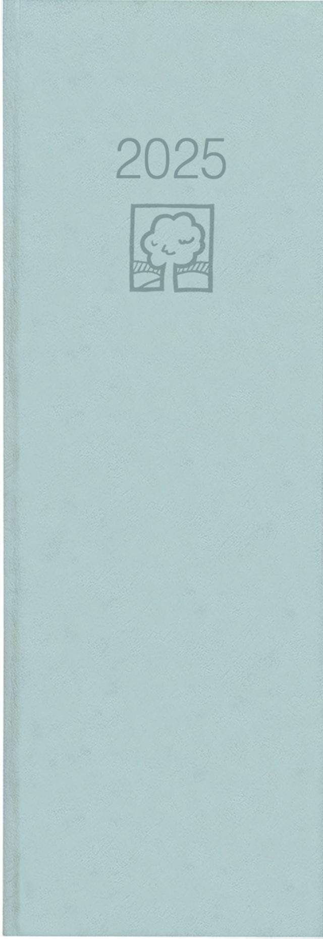 Zettler - Tagevormerkbuch 2025 recycling, 10,4x29,6cm, Taschenkalender mit 400 Seiten, 1 Tag auf 1 Seite, Tages-, und Wochen- und Zinstagezählung, Zweimonatsübersicht und deutsches Kalendarium