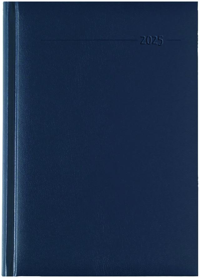 Zettler - Buchkalender Balacron 2025 blau, 15x21cm, Taschenkalender im Balacron Einband mit 352 Seiten, 7 Tage auf 6 Seiten, Adressteil, Monats- und Jahresübersicht und internationales Kalendarium