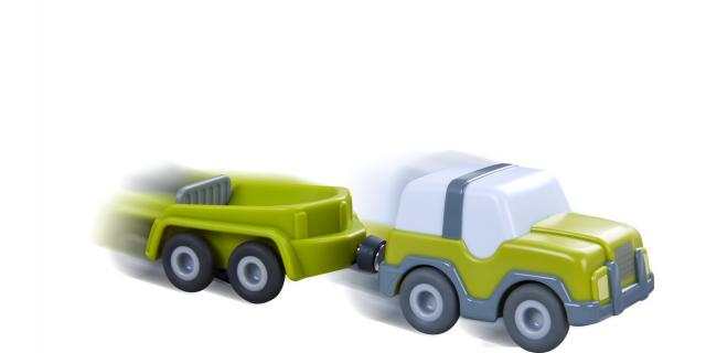 Kullerbü  Geländewagen mit Anhänger