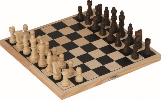 Schachspiel (Spiel) Für 2 Spieler. Spielmaterial aus Holz