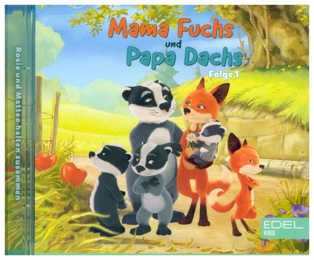 Mama Fuchs und Papa Dachs - Rosie und Matteo halten zusammen. Tl.1, 1 Audio-CD, 1 Audio-CD
