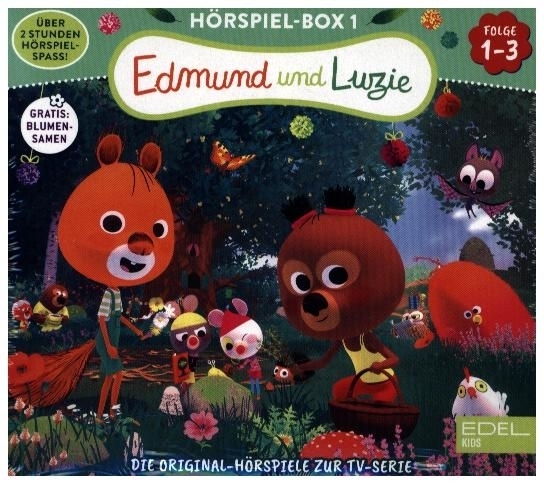Edmund und Luzie - Hörspiel-Box mit Blumentütchen. Folge.1-3, 3 Audio-CD