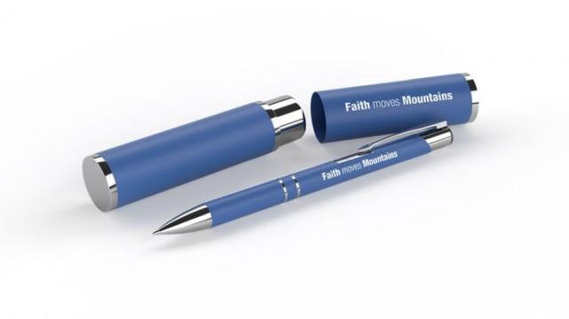 Kugelschreiber im Etui - Faith moves Mountains
