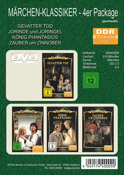 Märchen-Klassiker - 4er-DVD-Package, 4 DVD