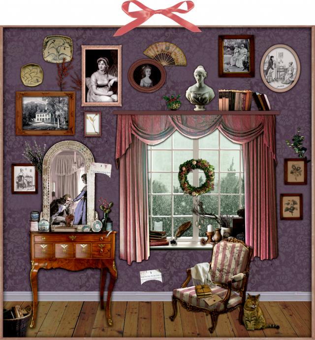 Weihnachten Jane Austen Zettel Adventskalender