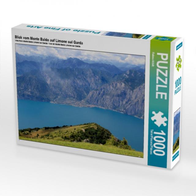 Blick vom Monte Baldo auf Limone sul Garda (Puzzle)