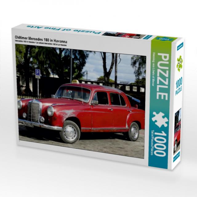 Oldtimer Mercedes 180 in Havanna (Puzzle)