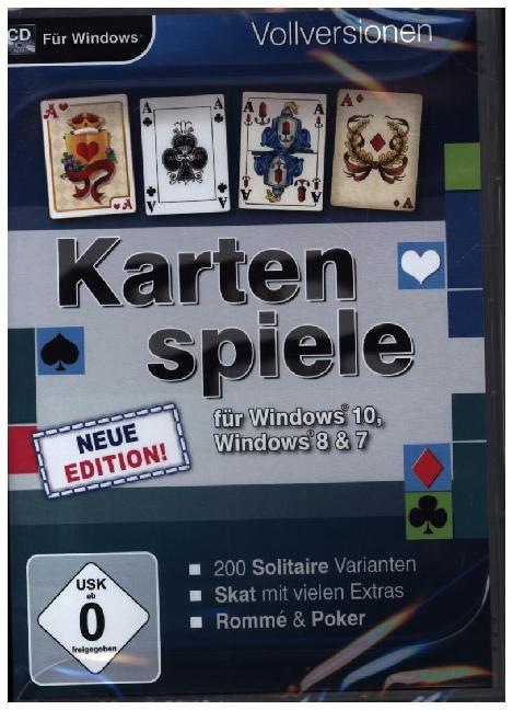 Kartenspiele für Windows 10, Windows 8 & 7, 1 CD-ROM (Neue Edition)