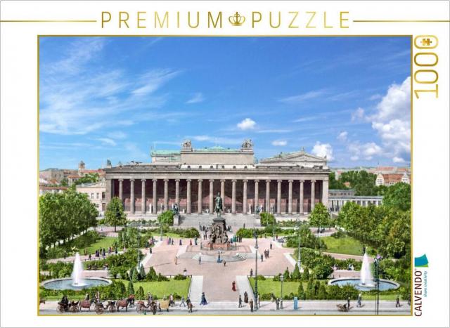 CALVENDO Puzzle Berlin - Altes Museum und Lustgarten um 1900 | 1000 Teile Lege-Größe 64x48cm Foto-Puzzle für glückliche Stunden