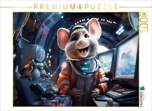 CALVENDO Puzzle Ein Motiv aus dem Kalender Mäuse im All | 1000 Teile Lege-Größe 64x48cm Foto-Puzzle für glückliche Stunden
