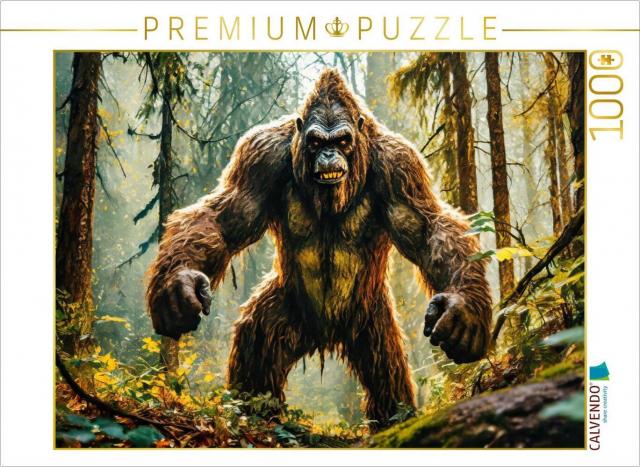 CALVENDO Puzzle Der mysteriöse Bigfoot in den Wäldern der USA | 1000 Teile Lege-Größe 64x48cm Foto-Puzzle für glückliche Stunden