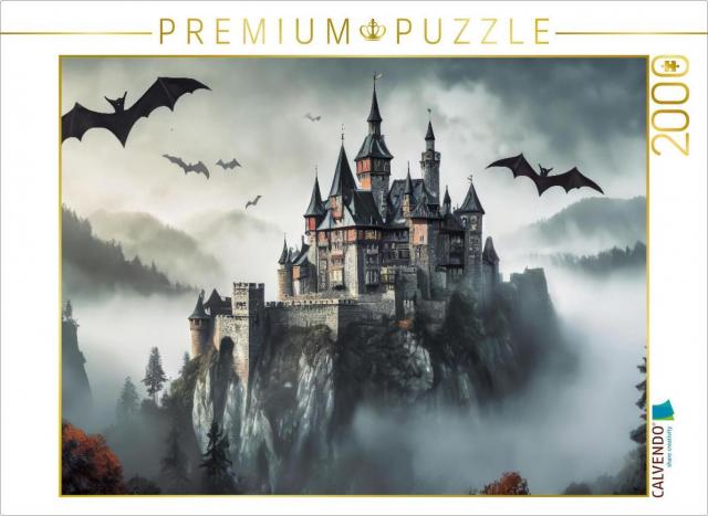 CALVENDO Puzzle Das Schloss von Dracula in Transsilvanien | 2000 Teile Lege-Größe 90x67cm Foto-Puzzle für glückliche Stunden