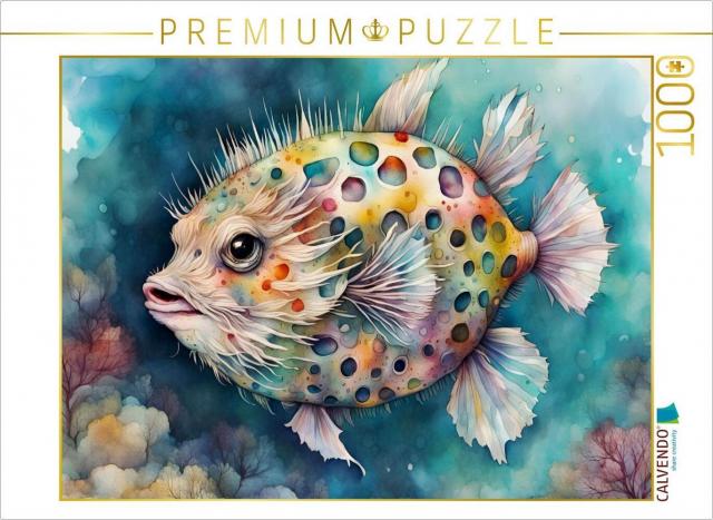 CALVENDO Puzzle Kugelfisch | 1000 Teile Lege-Größe 64x48cm Foto-Puzzle für glückliche Stunden