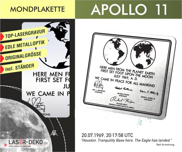 Apollo 11 - Gedenkplakette