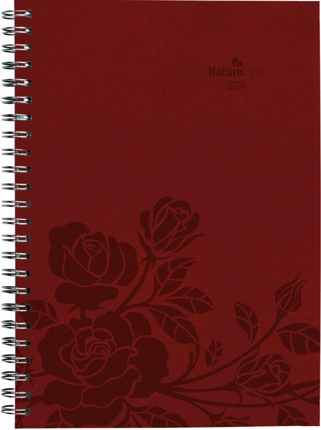 Wochenplaner Nature Line Flower 2024 - Taschen-Kalender A5 - 1 Woche 2 Seiten - Ringbindung - 128 Seiten - Umwelt-Kalender - mit Hardcover - Alpha Edition