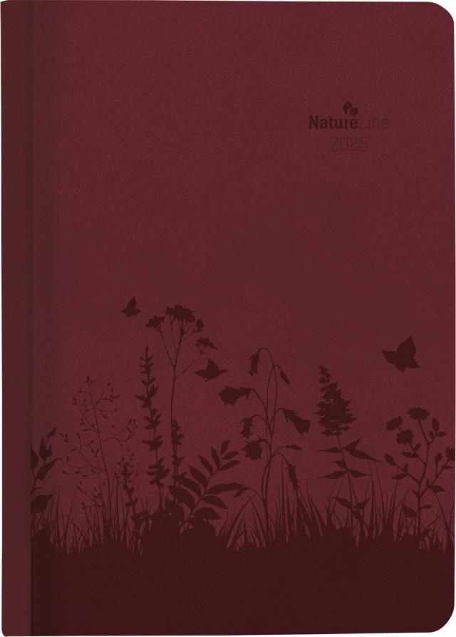 Alpha Edition - Wochen-Minitimer Nature Line Flower 2025 Taschenkalender, 10,7x15,2cm, Kalender mit 192 Seiten, Notizbereich, Adressteil, Monatsübersicht und internationales Kalendarium