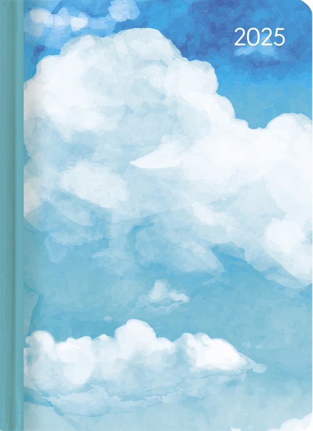 Alpha Edition - Minitimer Style Wolkenspiel 2025 Taschenkalender, 10,7x15,2cm, Kalender mit 192 Seiten, Notizbereich, Adressteil, Monatsübersicht und internationales Kalendarium