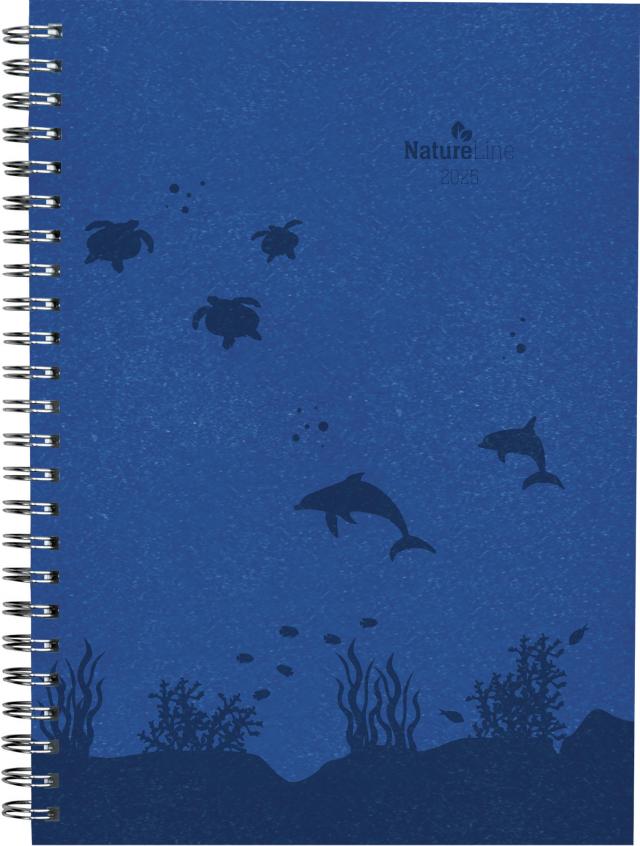 Alpha Edition - Wochenplaner Nature Line Ocean 2025 Taschenkalender, 15x21cm, Kalender mit 128 Seiten, Notizbereich, Adressteil, Monatsübersicht und internationales Kalendarium
