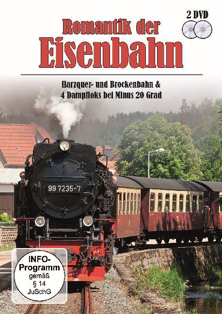 Romantik der Eisenbahn - Harzquer- und Brockenbahn & 4 Dampfloks bei Minus 20 Grad, 2 DVD