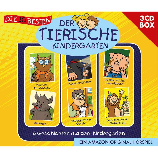 Die 30 besten: Der tierische Kindergarten - 3CD Hörspielbox