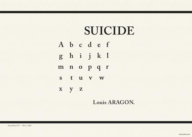 Suicide, Poesie Plakat