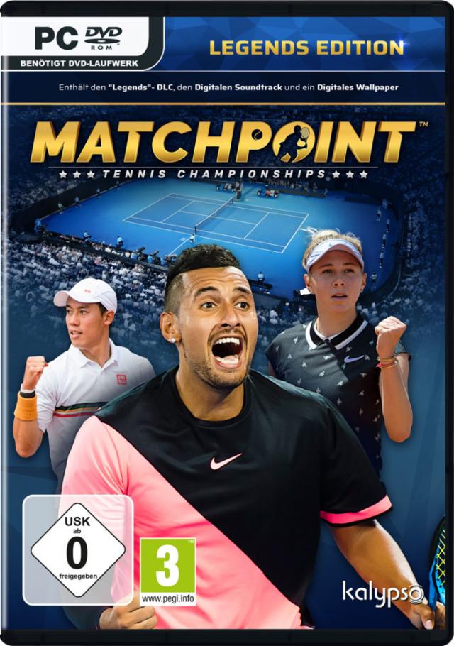 Matchpoint - Tennis Championships Legends Edition, 1 DVD-ROM, 1 DVD-ROM